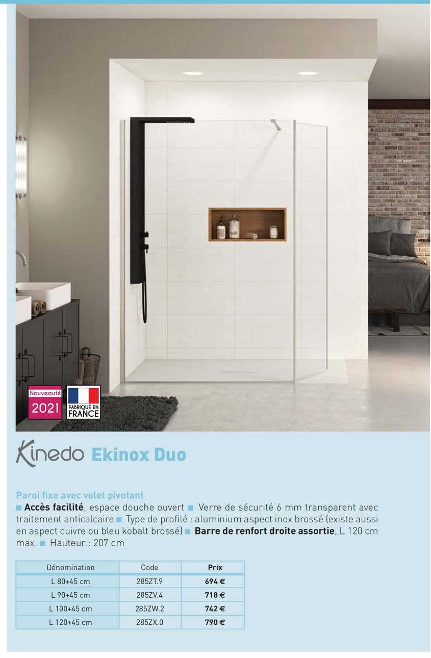 paroi fixe avec volet pivotant ekinox duo kinedo