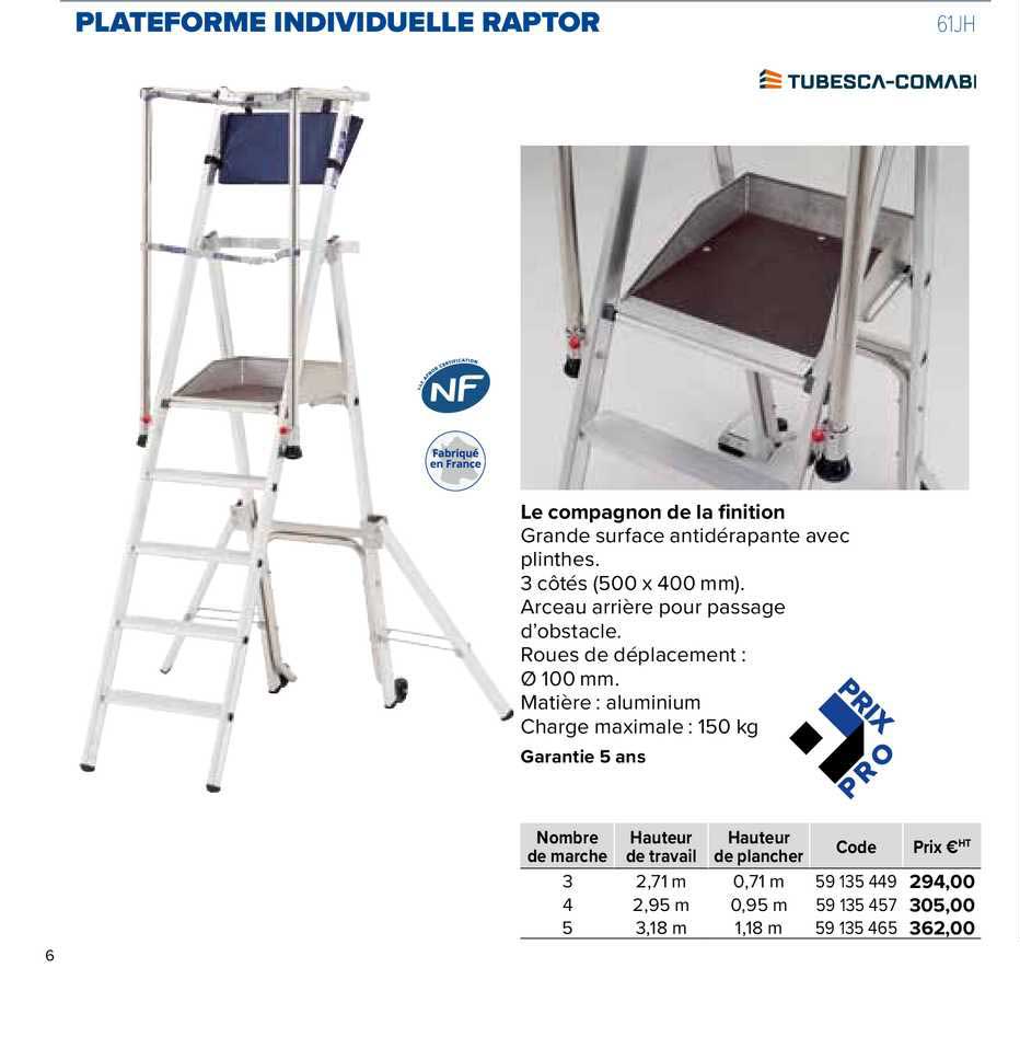 plateforme individuelle raptor