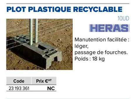 plot plastique recyclable heras