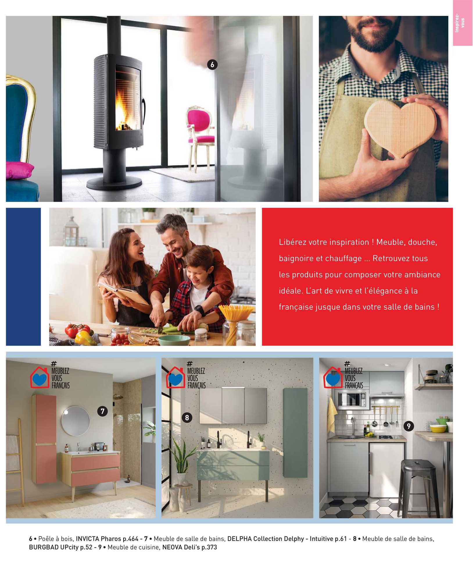 poêle à bois, invicta pharos, meuble de salle de bain, delpha collection delphy