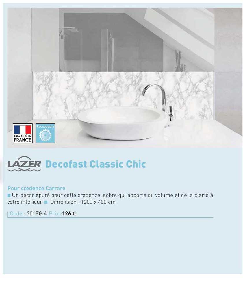 pour credence carrare decofast classic chic lazer