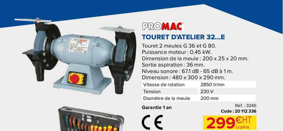promac touret d'atelier 32...e