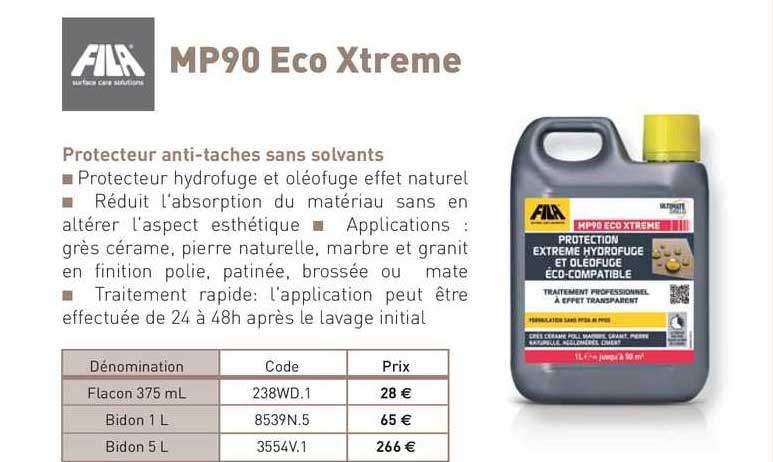 protecteur anti-taches sans solvants mp90 eco xtreme fila