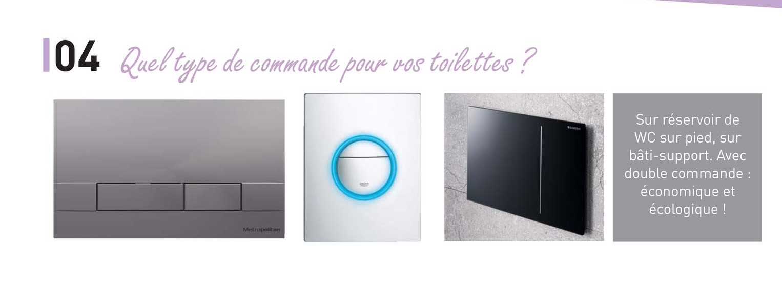 quel type de commande pour vos toilettes ?