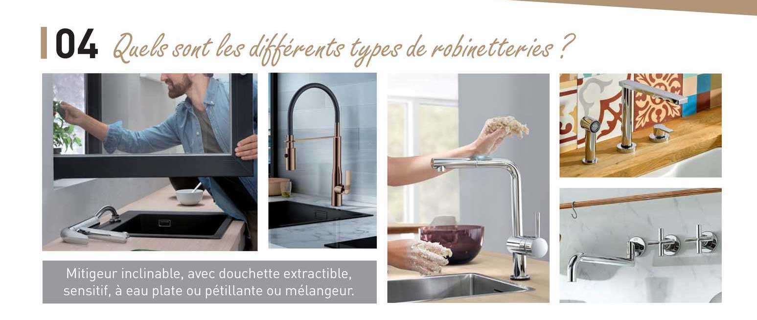 quels sont les différents types de robinetteries ?
