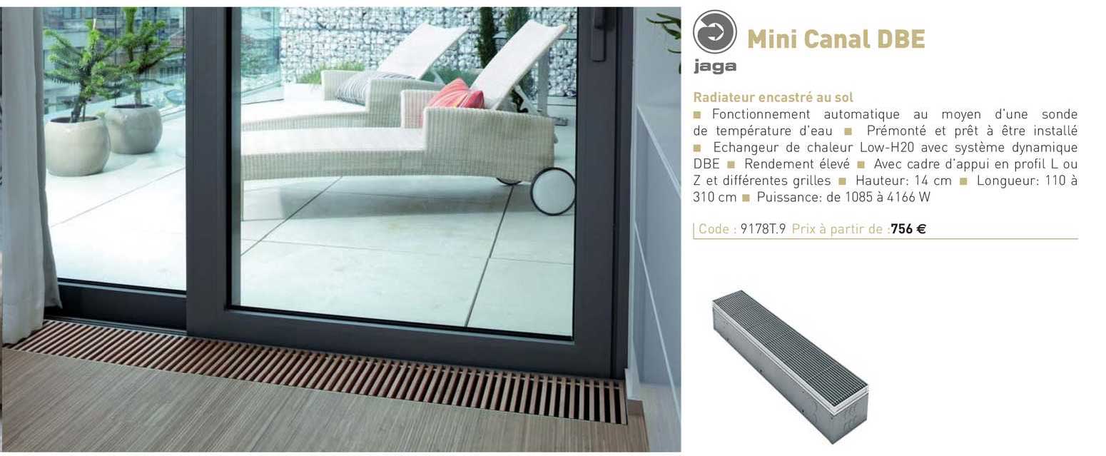 radiateur encastré au sol mini canal dbe jaga