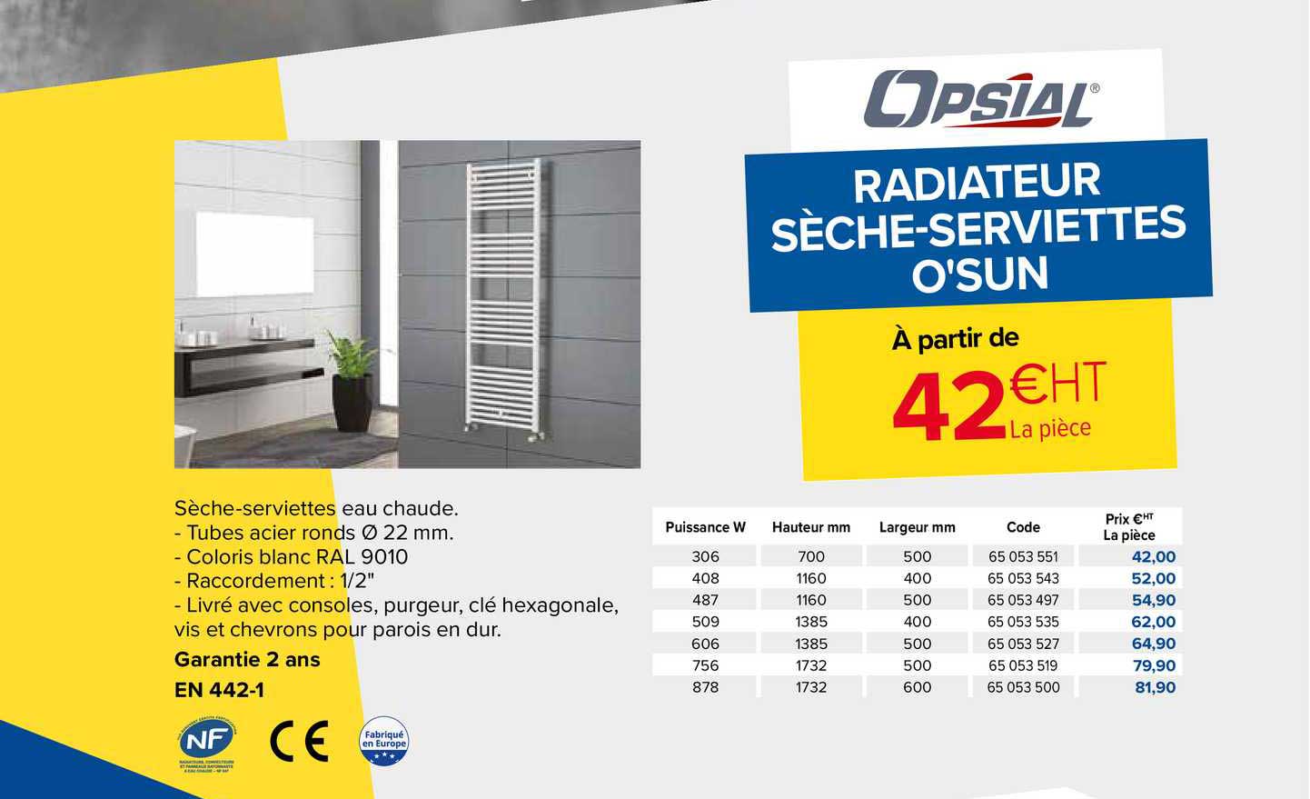 Radiateur Seche-Serviettes O'sun