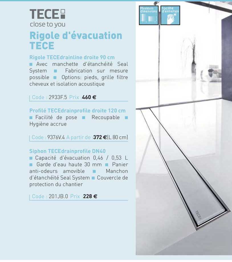 rigole d'évacuation tece