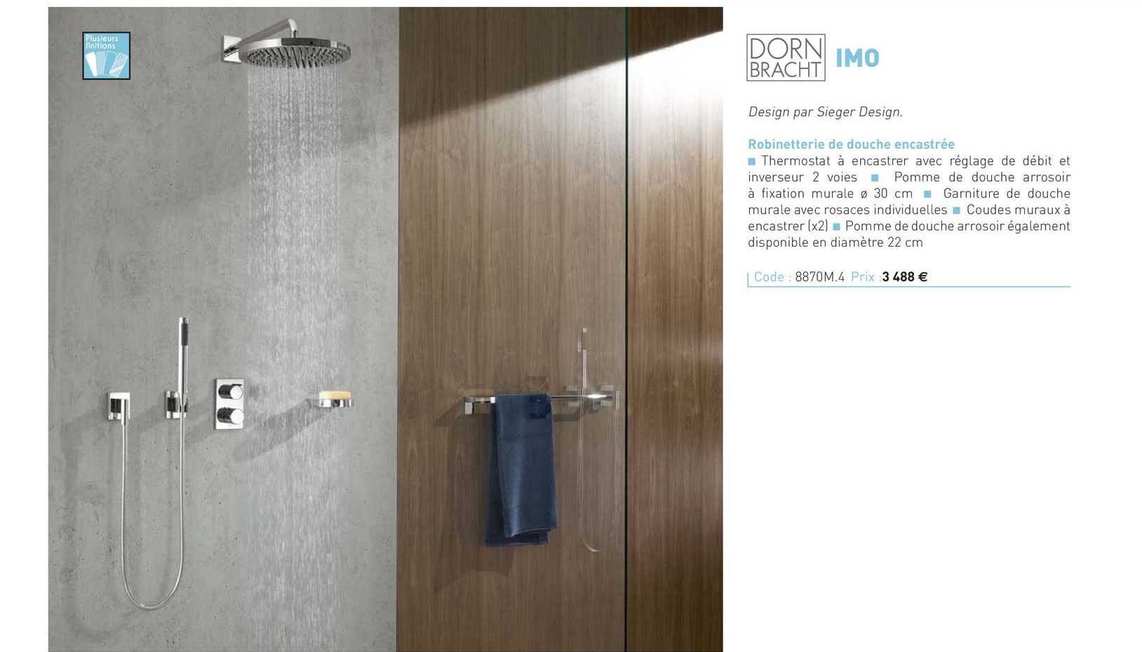 robinetterie de douche encastrée imo dornbracht