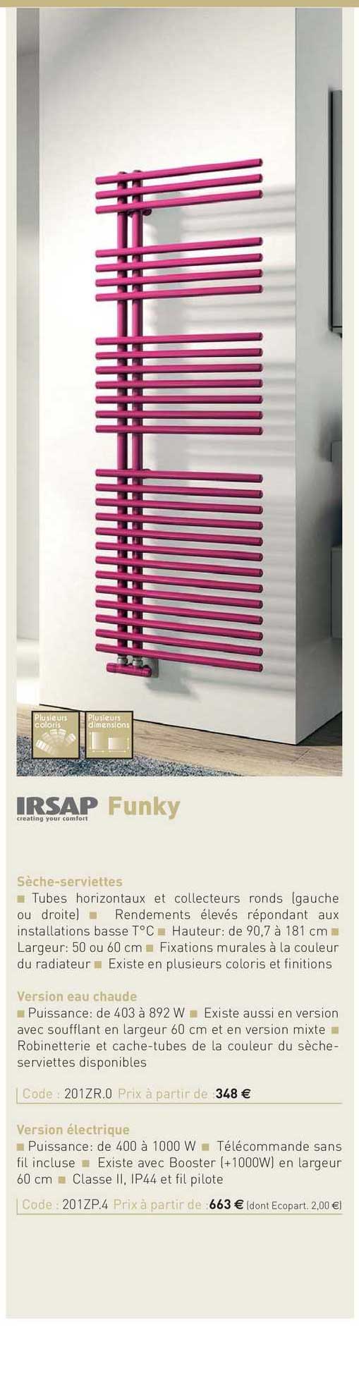 sèche-serviette funky irsap