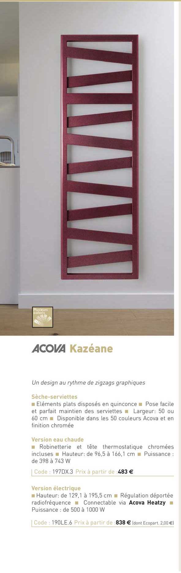 sèche-serviette kazéane acova