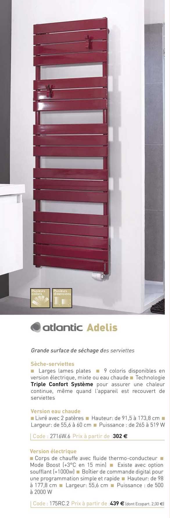 sèche-serviettes adelis atlantic