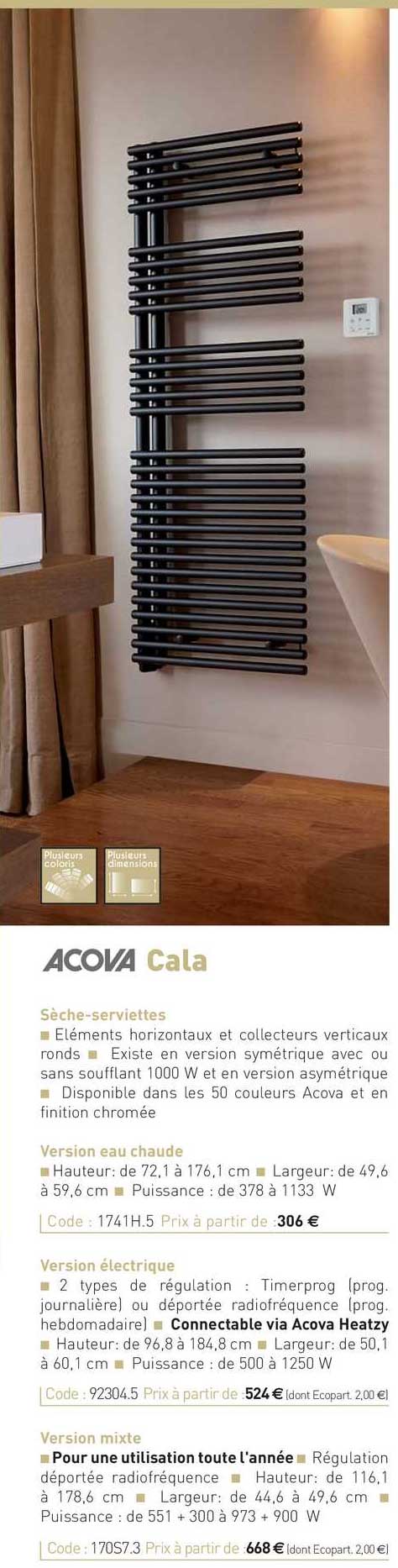 sèche-serviettes cala acova