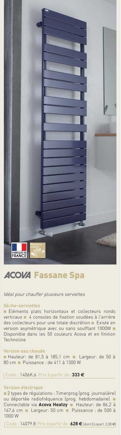 sèche-serviettes fassane spa acova