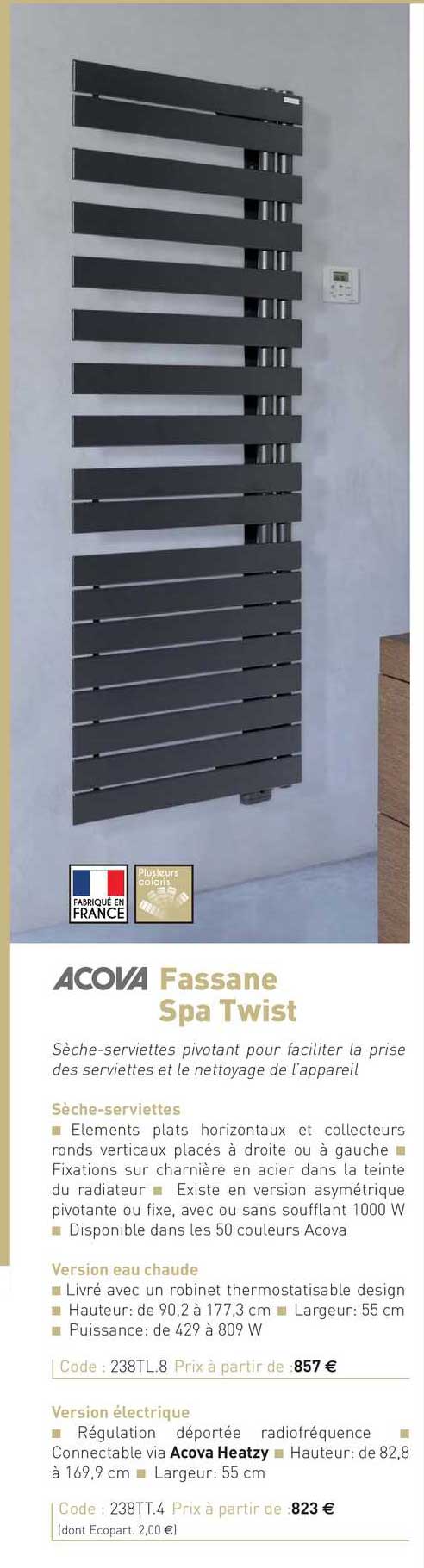 sèche-serviettes fassane spa twist acova