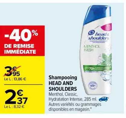 shampooing head and shoulders
