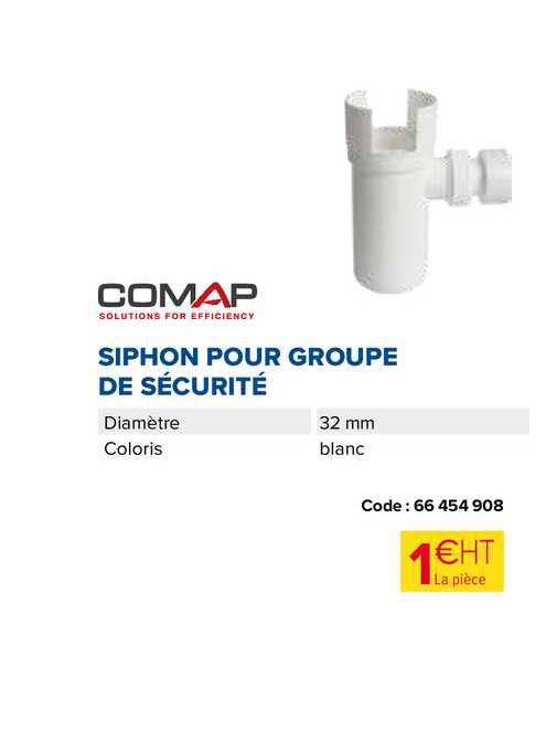 Siphon Pour Groupe De Securite