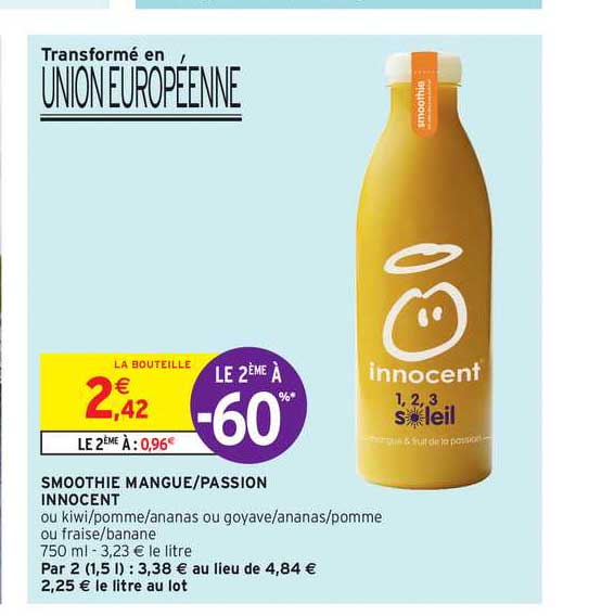 smoothie mangue-passion innocent