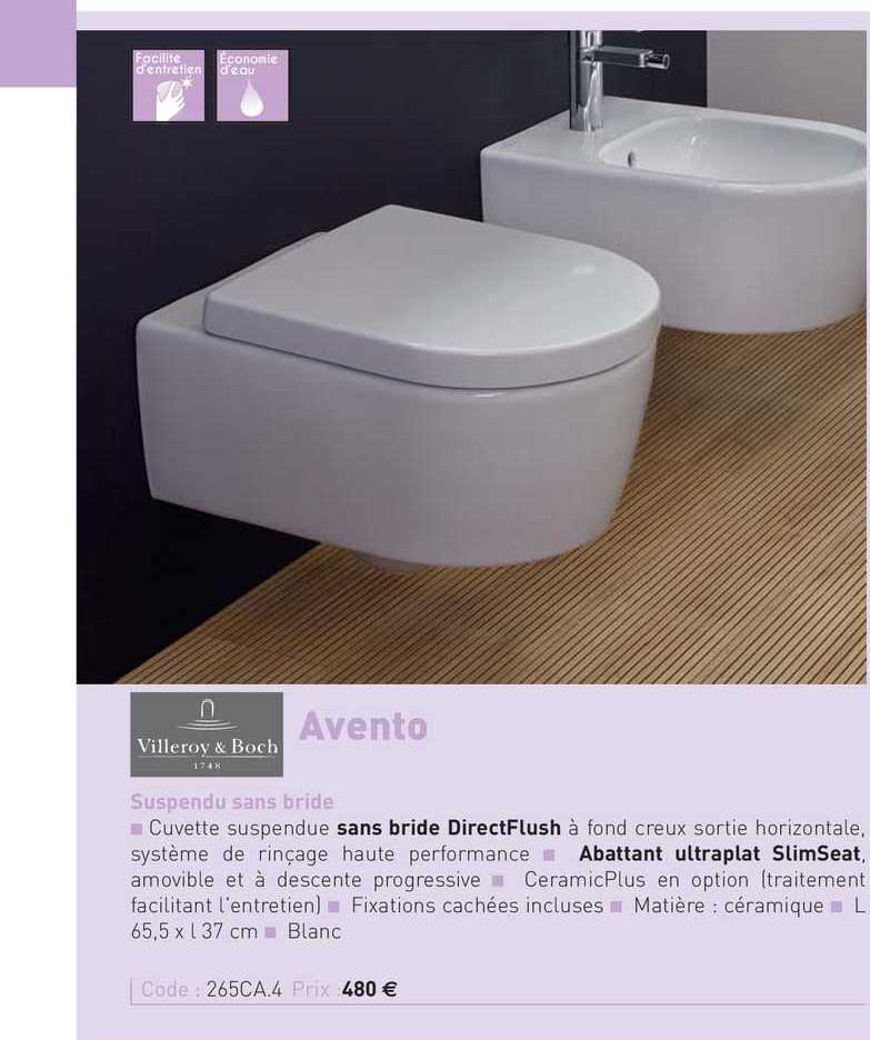 suspendu sans bride avento, villeroy & boch