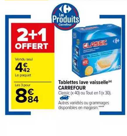 tablettes lave vaisselle carrefour