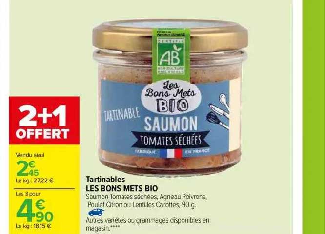 tartinables les bons mets bio