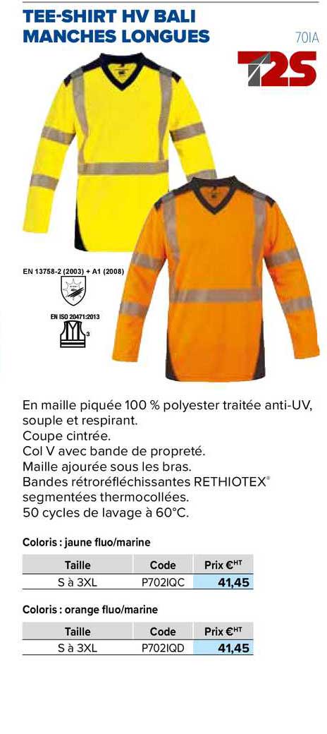 tee-shirt hv bali manches longues