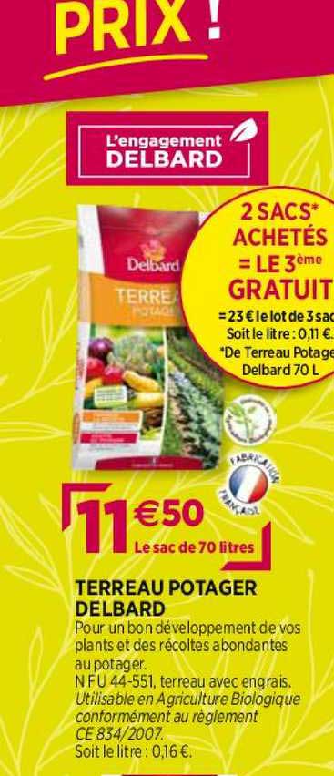 terreau potager delbard