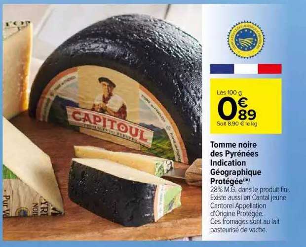 tomme noire des pyrénées indication géographique protégée