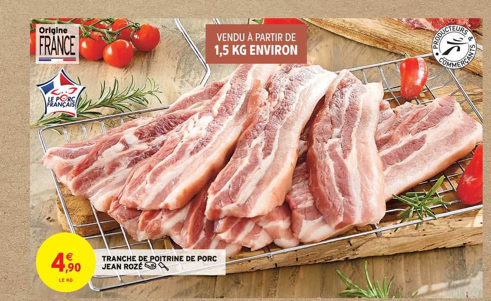 tranche de poitrine de porc jean rozé