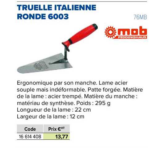 Truelle Italienne Ronde 6003