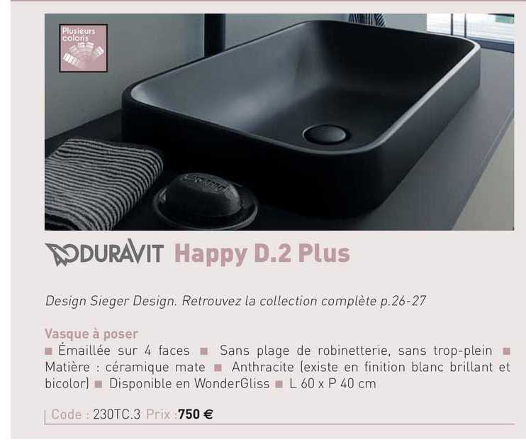 vasque à poser happy d.2 plus duravit