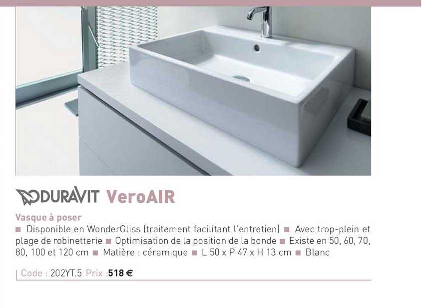 vasque à poser vero air duravit