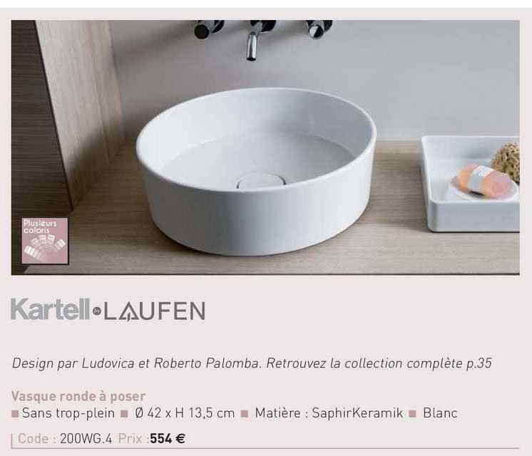 Vasque Ronde à Poser Kartell Laufen