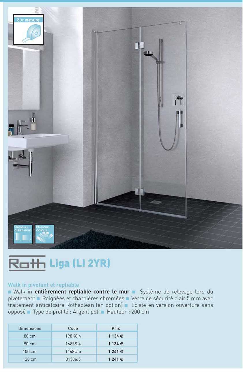 walk-in pivotant et repliable liga (li 2yr)