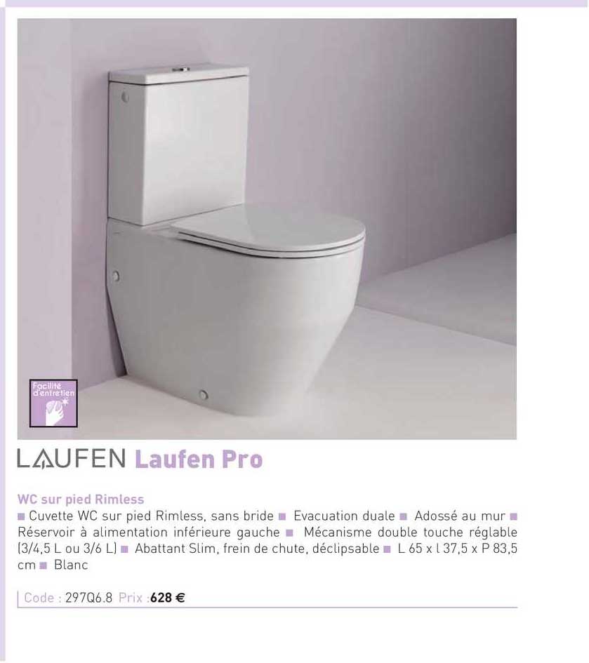 wc sur pied rimless, laufen pro, laufen