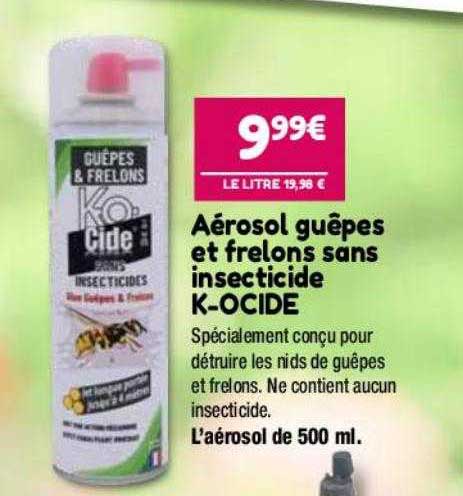 aérosol guêpes et frelons sans insecticide k-ocide