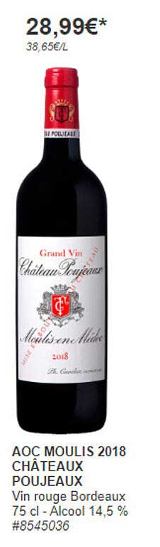 aoc moulis 2018 châteaux poujeaux
