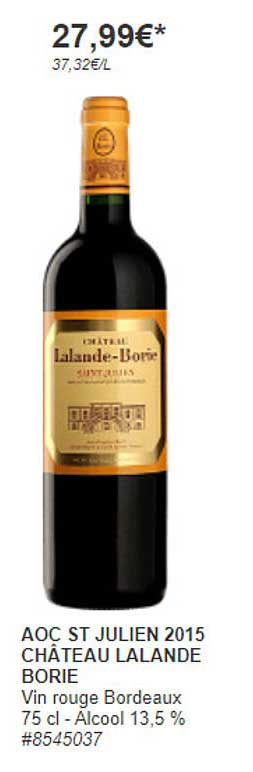 aoc st julien 2015 château lalande borie