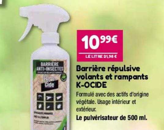 barrière répulsive volants et rampants k-ocide