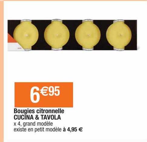 bougies citronnelle cucina & tavola