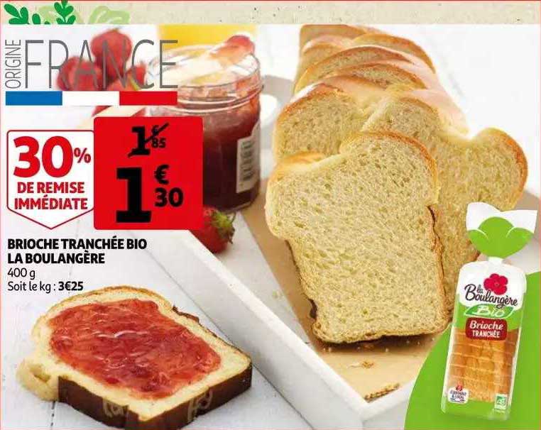 Brioche Tranchée Bio La Boulangère
