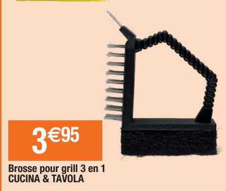 brosse pour grill 3 en 1 cucina & tavola