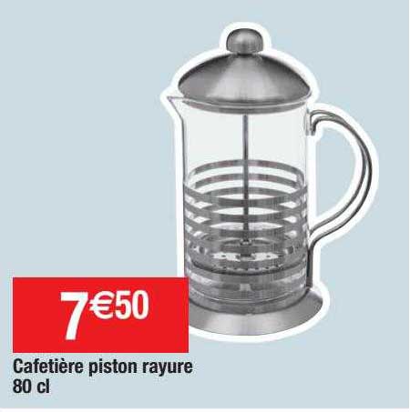 cafetière piston rayure 80 cl