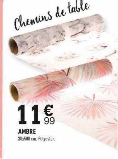 chemins de table ambre