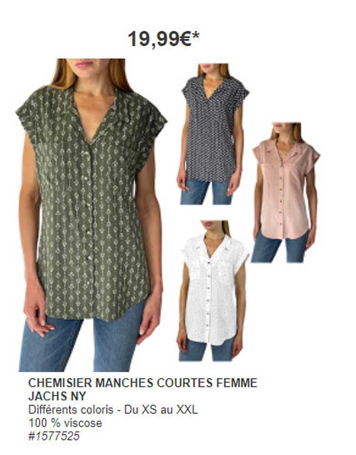 chemisier manches courtes femme jachs ny