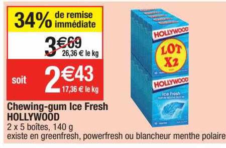 chewing-gum ice fresh hollywood