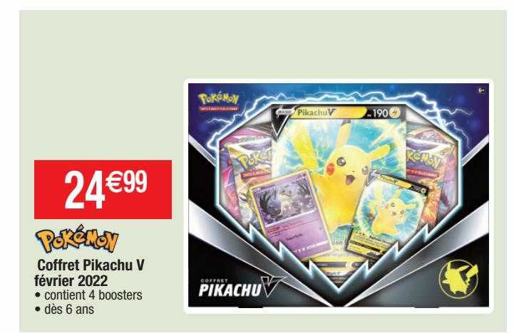 coffret pikachu v février 2022 pokémon
