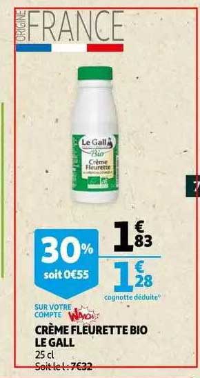 crème fleurette bio le gall