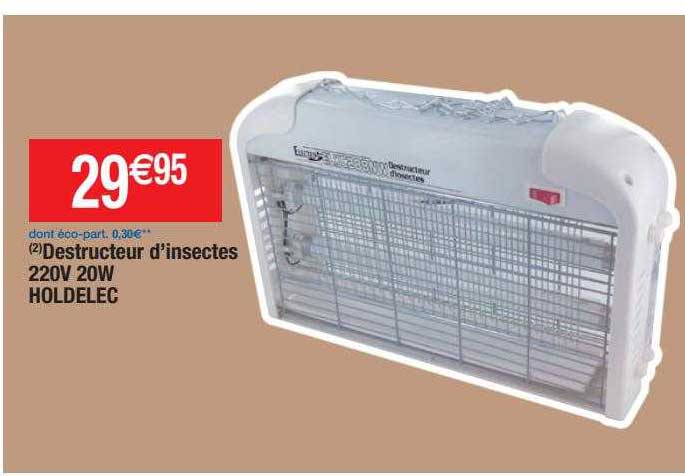 destructeur d'insectes 220v 20w holdelec