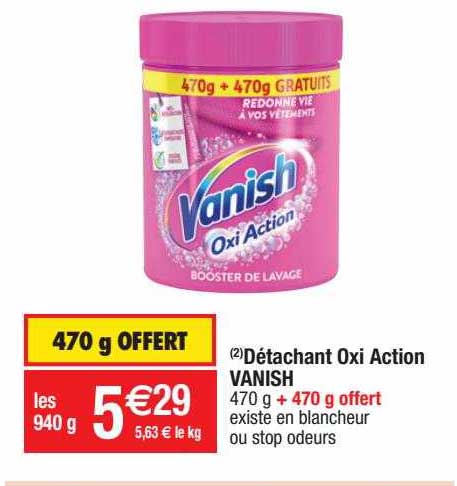 détachant oxi action vanish